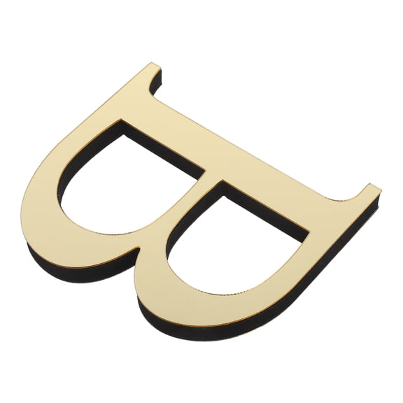 OFFIGAM Golden Acrylic Wall Sticker Letter B with Adhesive for Living Room