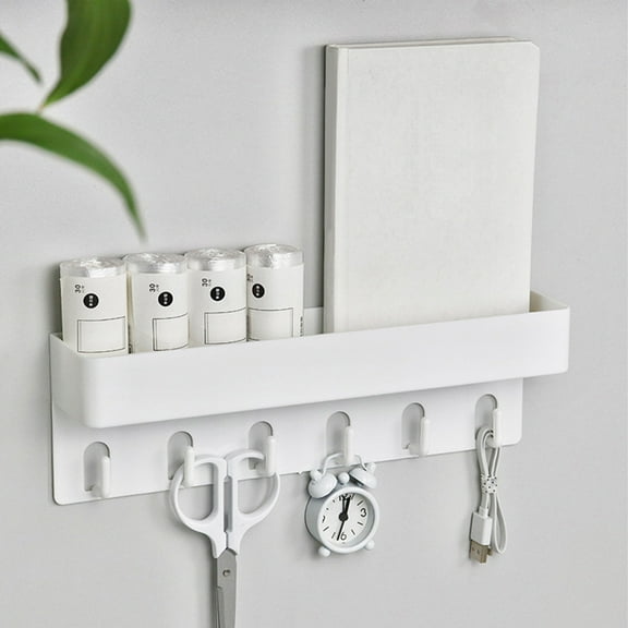 PAMINGONO White Wall Key Rack Plastic 1 Set