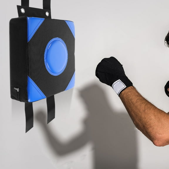 Hytrove boxing on the wall Wall Mounted Punching Bag Blue 1Pcs