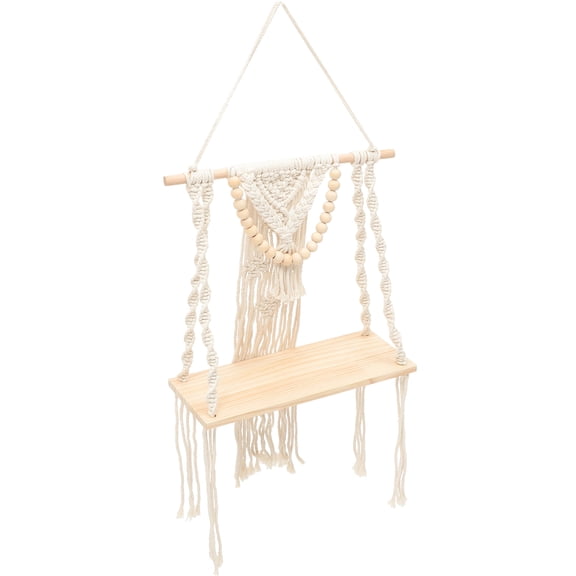 KHBUAB Tapestry Hanging Shelf Beige 1Pcs 23.6X15.7in