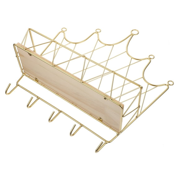 unbranded  Wall Storage Shelf Decorative Hook Shelving Unit Garment Rack Golden