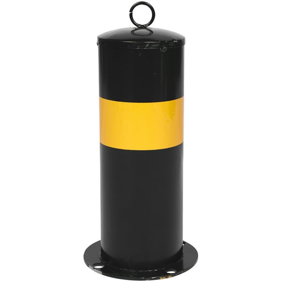 STRANDCHIC Black Steel Traffic Bollard for Road Isolation and Warehouse Security