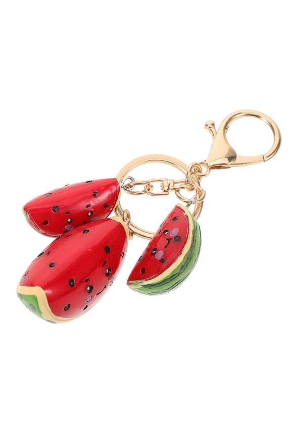 Watermelon Party Basket Handbag Pendant Beach Purse Keychain Mini Backpack Keychains Banquet Miss
