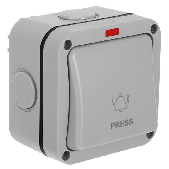 unbranded Waterproof Push Button Switch Automatic Gate Opener Door Bell Grey