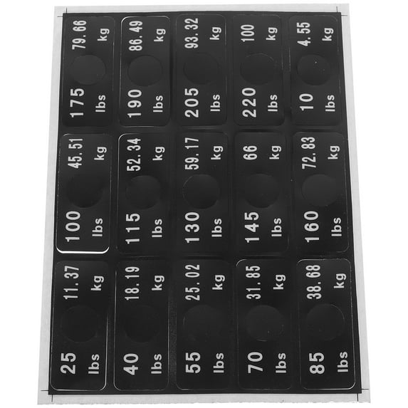 unbranded Weight Stack Stickers Weight Block Sticker 5.00X2.00X0.01CM ...