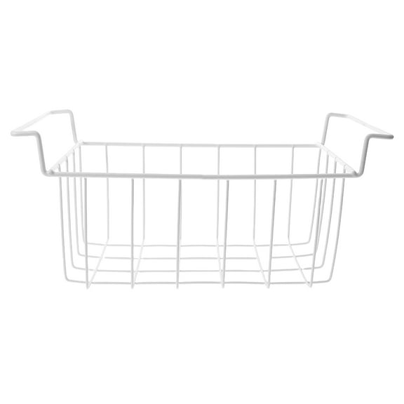 FONDOTIN White Metal Wire Freezer Bin for Chest and Bottom Freezer Organization