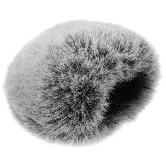 TEHAUX Grey Microphone Furry Windscreen Muff for Noise Reduction and Wind Compatible with Most Microphones