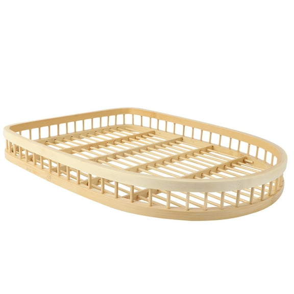 unbranded Wicker Bamboo and Rattan Shoe Basket Slipper Tray Storage