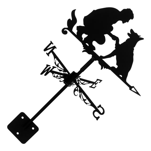 unbranded  Wind Vane Garden Windmill Sun Moon Weather Direction Indicators Black