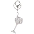 thumbnail image 1 of unbranded  Decorative Bag Pendant Bling Backpack Key Fob Wine Charm Keychain Keychains Lovers Miss Silver, 1 of 7