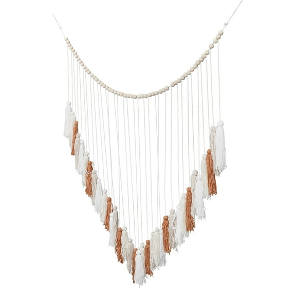 unbranded Wooden Bead Tassel Macrame Double Cotton Decorations Bohemian Tapestry Blanket Baby Khaki