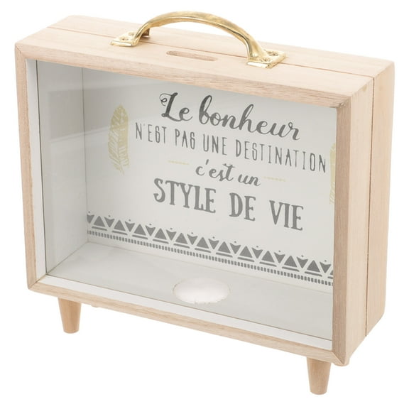 unbranded  Wooden Piggy Bank Candy Card Number Money Counter Machine Kids Girl