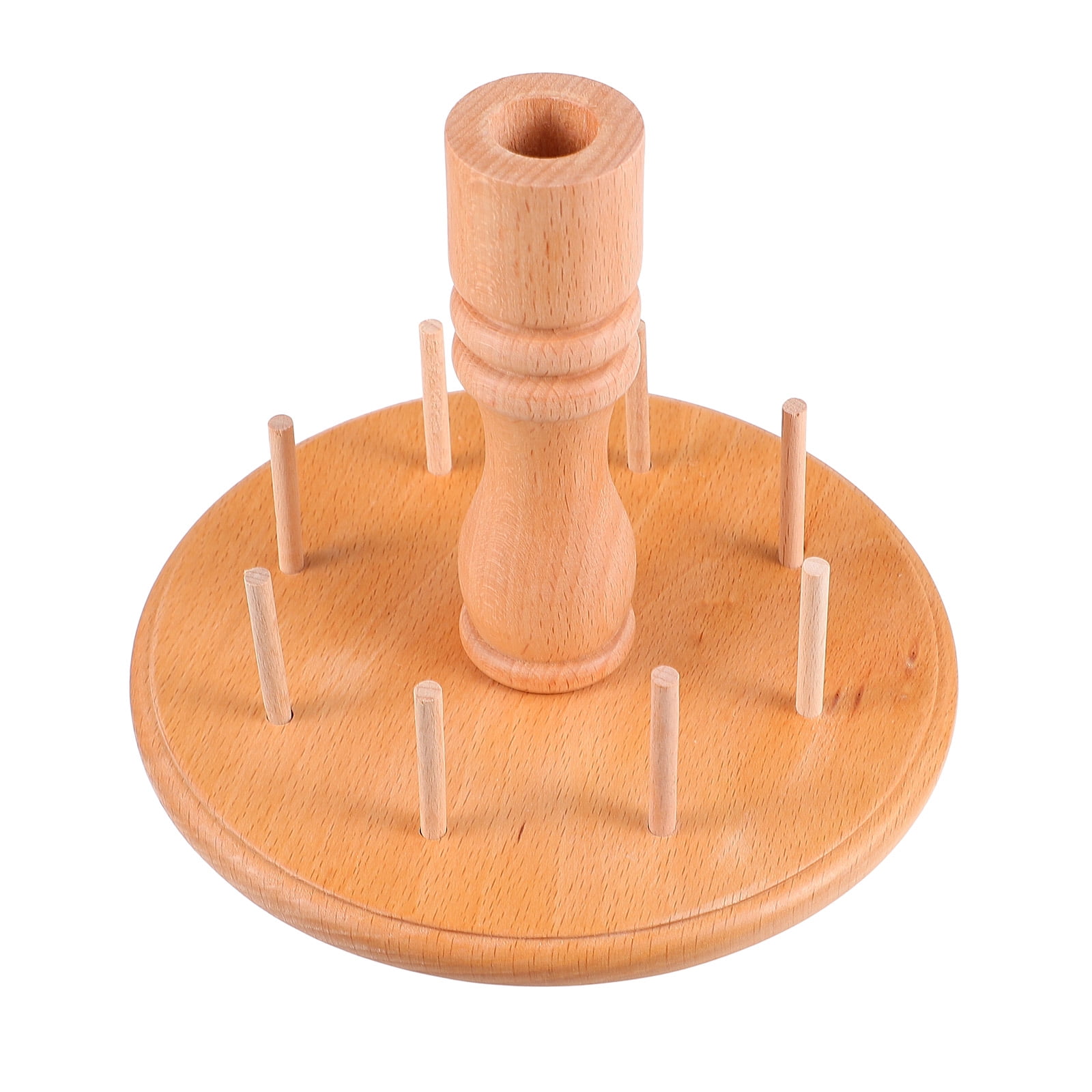 unbranded Wooden Spool Organizer Storage Rack Crochet Spinner Craft Organizers and Yarn