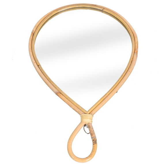 unbranded Woven Mirror Wall Mounted Hanging Bathroom Dressing Makeup Mirror Decor Vanity Mirror