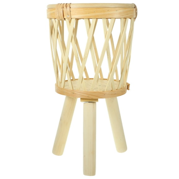 unbranded  Woven Plant Pot Rack Display Bamboo Flower Basket