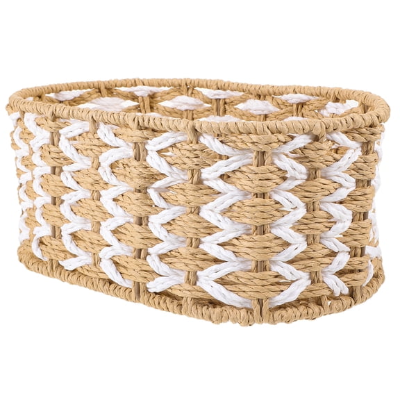 SHOWERORO Desktop Organizer Baskets Beige 1Pcs 10.8In