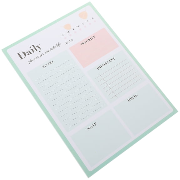 unbranded to Do Notepad Notebook Tear-off Notepad Work 21.50X15.70X1.00CM Green