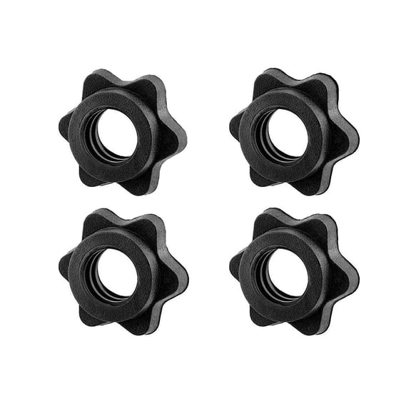uncakil 2 Pairs Dumbbell Collars 1 inch Dumbbell Hex Nut 1 inch Barbell Collar Clamps Weight Clips for Dumbbells,Spinlock Collars for 1 Inch Standard Barbells Bars Sports Weight Lifting Fitness