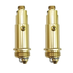 uncakil Basin Sink Clicker Pop Up Bolt Basin Bath Sink Drain Click Clack Plug Bolt Spring Brass Push Spring Plug for Most Sink Tub Basin Drain Stopper(Golden,No Cover,2 Pcs)