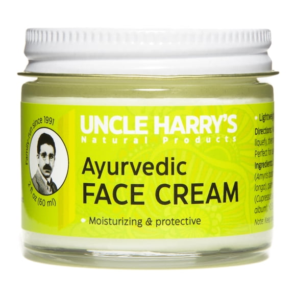 uncle harry's ayurvedic face cream (2 oz glass jar)