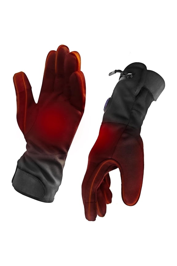 Men Women Rechargeable Heated Gloves - 3 Heating Zones USB Charging Full Finger Gloves, Cotton Blend Sporty Ski Gloves Winter Warmth,M