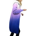 thumbnail image 1 of under $15 Turilly Women's Coats and Jackets Women's Gradient Loose Long Sleeve Hoodie Sweater Top Long Coat, 1 of 5