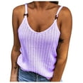 thumbnail image 1 of under $5 JINMGG Fashion Womens Summer Casual Solid Color Round Neck Sleeveless Tops Blouses Purple XL, 1 of 5