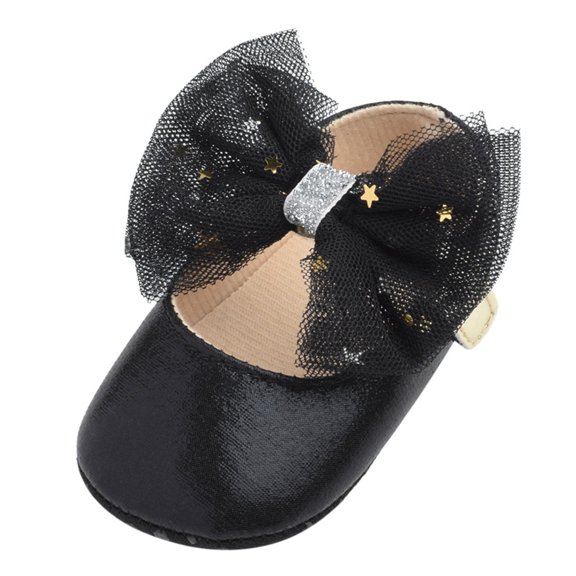 under $5 JINMGG Toddler Kids Baby Girls Boys Sequin Cute Bow FirstWalk Hook&Loop Casual Shoes