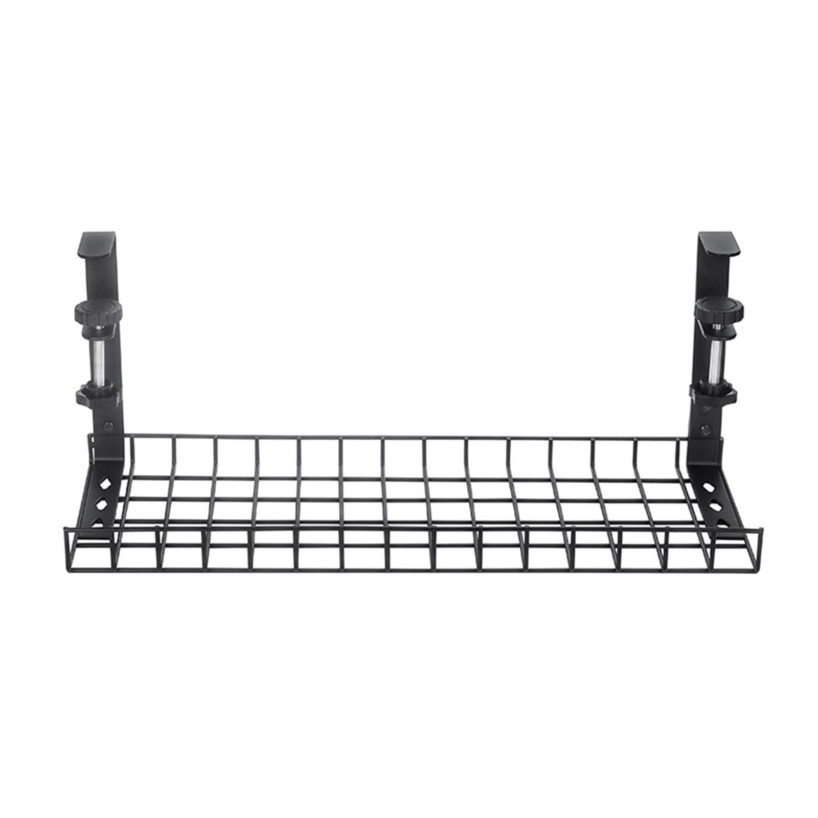 under Desk Cable Management Tray No Drill Table Storage Rack for Living ...