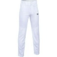 thumbnail image 1 of under armour boys' lead off baseball pants, white/black, youth small, 1 of 2