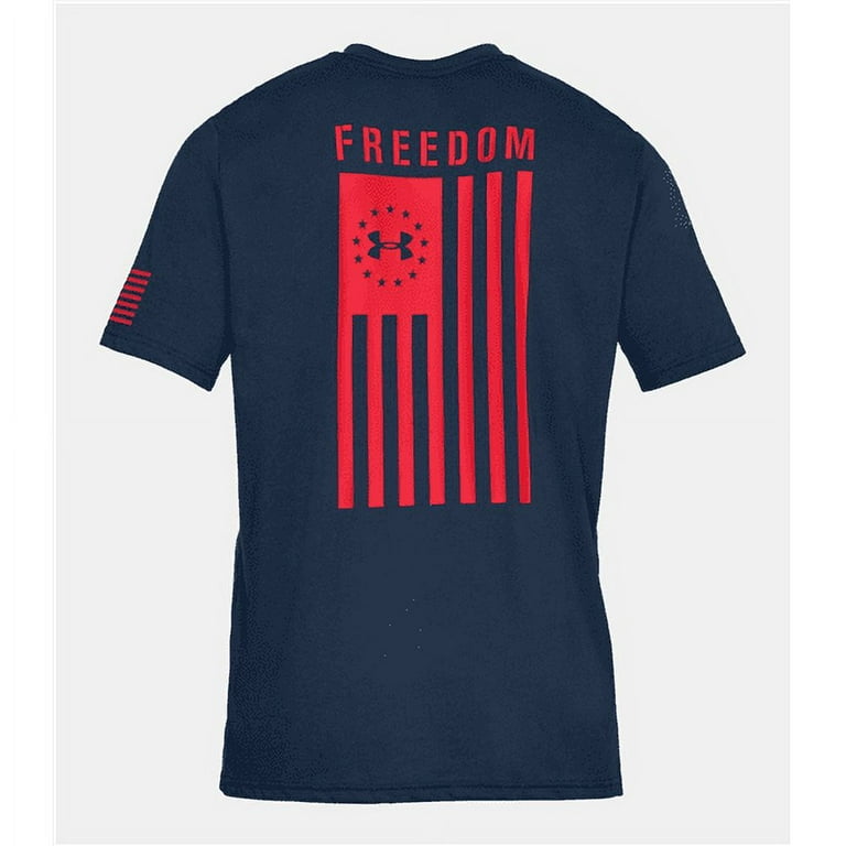 under armour freedom flag t-shirt, academy//red, large 