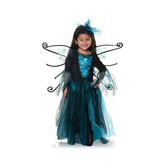 underwraps baby little girl's spider fairy costume dress and matching headband and wings, blue, medium