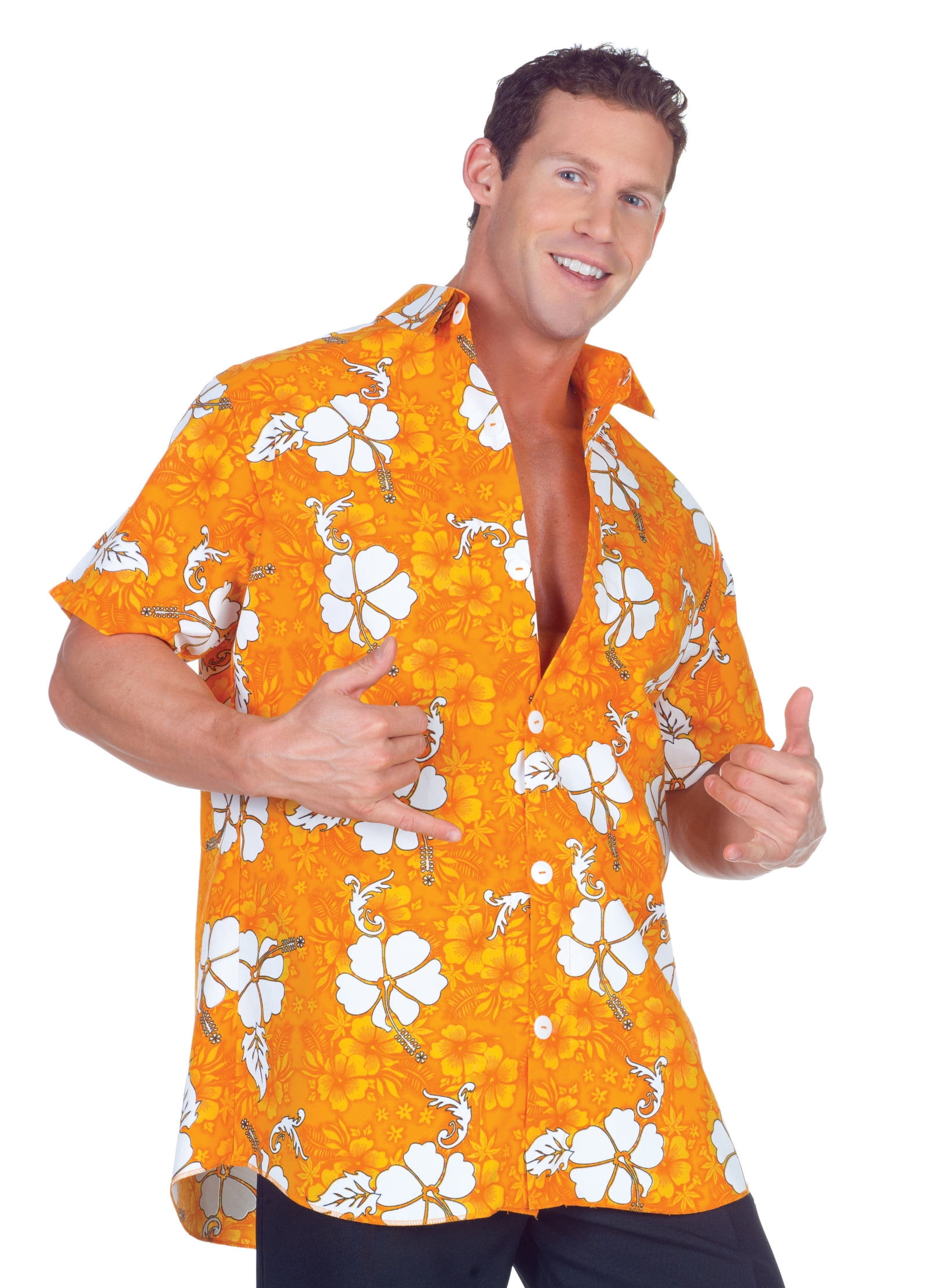 Men's Red Hawaiian Sunset Costume Shirt 2X-Large 50-52