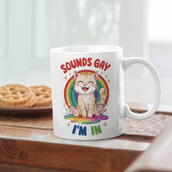 unds Gay I'm In Coffee Design, Unique Gift Proud BTQ, Rainbow with t Art , Colorful Uni Mug, Cute Gift Ga.