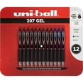 thumbnail image 1 of uni-ball 207 Retractable Gel Pen, Medium Point 0.7mm, Assorted Ink Colors, 12 Ct, 1 of 1