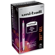 uni-ball 207 Retractable Gel Pens, Medium Point 0.7mm, Black, Pink Ribbon Edition, 36 Count