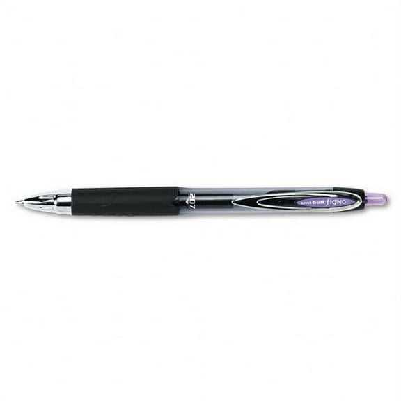 uni-ball 70221 Signo Gel 207 Roller Ball Retractable Gel Pen Purple Ink Medium Dozen