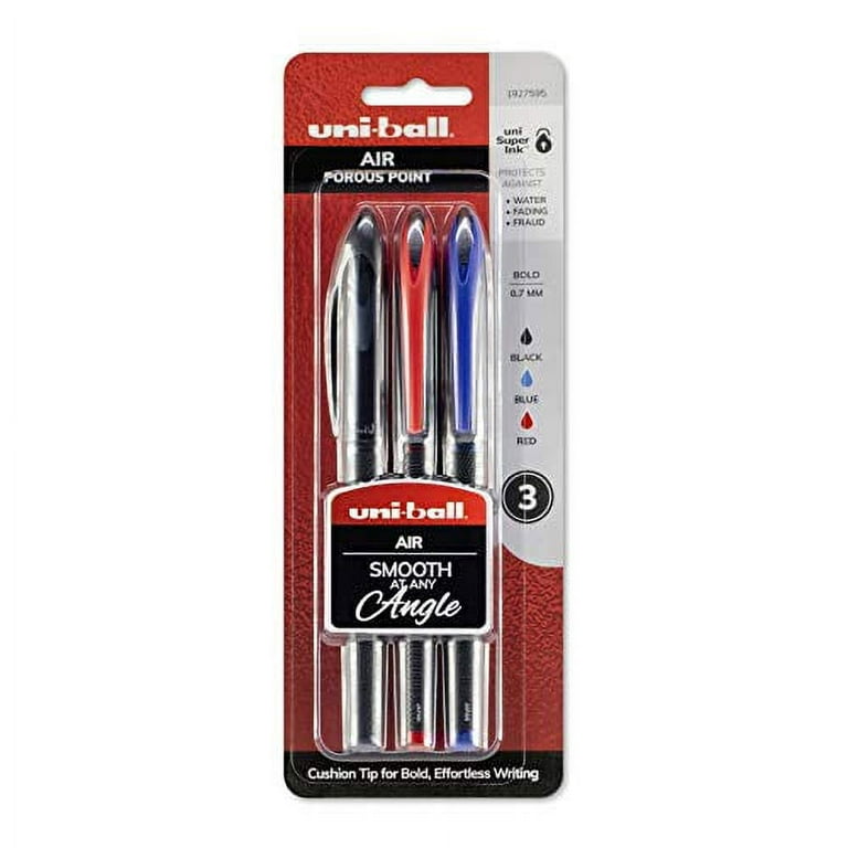 uni-ball Air Porous Point Pens, Medium Point (0.7mm), Assorted Colors, 3  Count