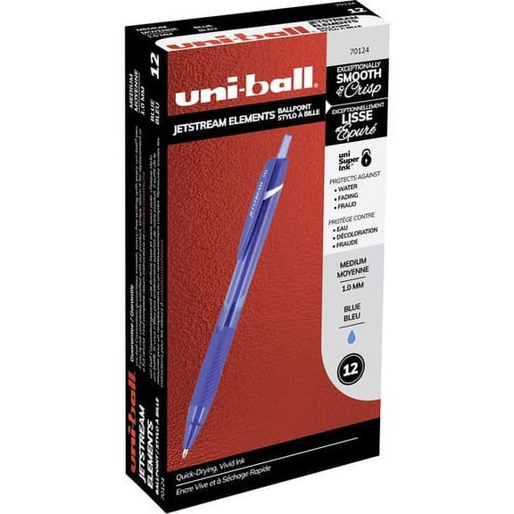 uni-ball Jetstream Elements RT Ballpoint Pens - 1 mm Pen Point Size - Blue Gel-based Ink - 1 Dozen | Bundle of 10 Dozen