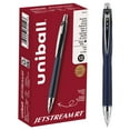 thumbnail image 1 of uni-ball® Jetstream™ RT Retractable Ballpoint Pens, Fine Point, 0.7 mm, Blue Barrel, Black Ink, Pack Of 12, 1 of 2