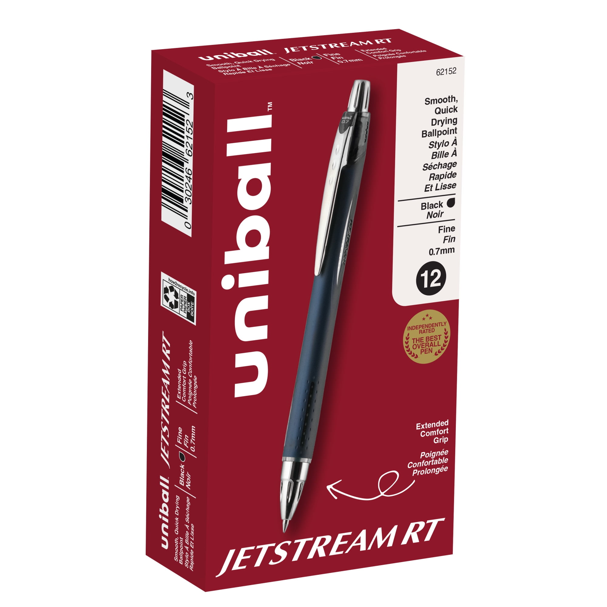 uni-ball - Jetstream RT Roller Ball Retractable Water-Proof Pen, Black Ink, Fine, Sold as 1 EA uni-ball - Jetstream RT Roller Ball Retractable Water-Proof Pen, Black Ink, Fine, Sold as 1 EA