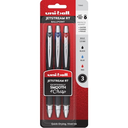 uni-ball, UBC73840, Jetstream Retractable Ballpoint Pen, 3 / Pack