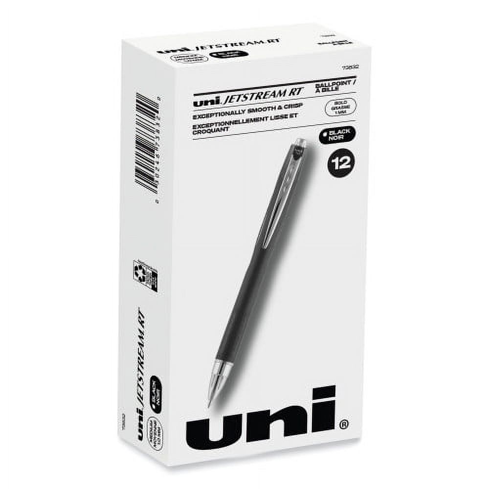 uniball Jetstream Retractable Ballpoint Pen, Bold 1 mm, Black Ink