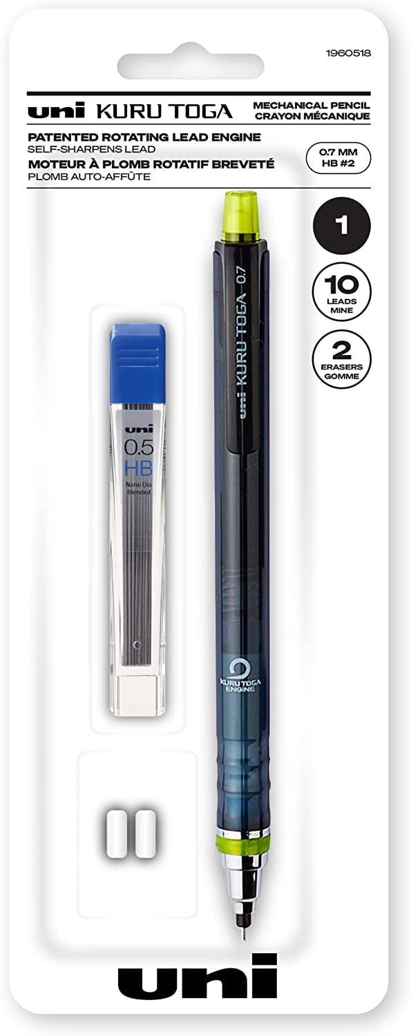 Uni-ball Kuru Toga Mechanical Pencil, mm HB #2, 10 Lead