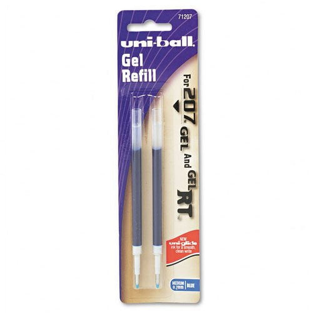 uni-ball : Refill for uni-ball Signo Gel 207, Medium, Blue Ink, 2 per Pack -:- Sold as 2 Packs of - 2 - / - Total of 4 Each