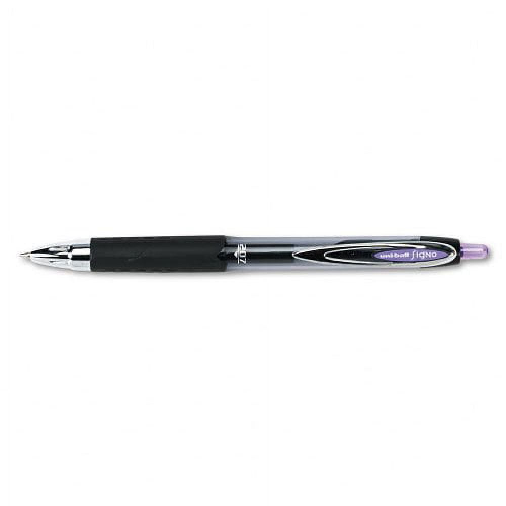 uni-ball : Signo Gel 207 Retr Roller Ball Pen, TRS Barrel, Purple Ink, Medium -:- Sold as 2 Packs of - 12 - / - Total of 24 Each