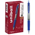 thumbnail image 1 of uni-ball® Signo Gel RT™ Retractable Pens, Medium Point, 0.7 mm, Silver Barrel, Blue Ink, Pack Of 12 Pens, 1 of 2
