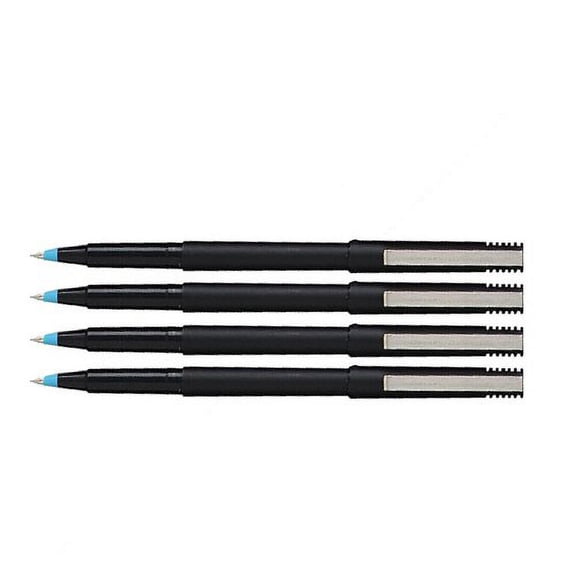 uni-ball Stick Micro Point Roller Ball Pens, 4 Blue Ink Pens (60153)
