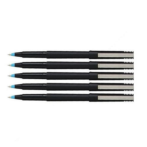 uni-ball Stick Micro Point Roller Ball Pens, 5 Blue Ink Pens (60153)