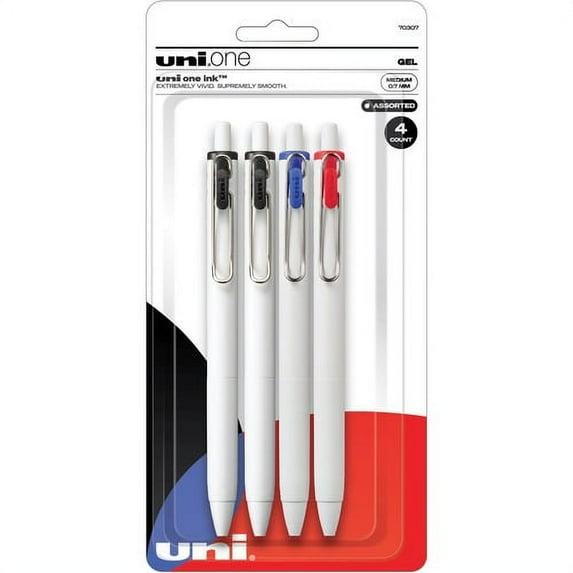 uni-ball UB One Gel Pens - 0.7 mm Pen Point Size - Multi Gel-based Ink - 4 / Pack | Bundle of 10 Packs